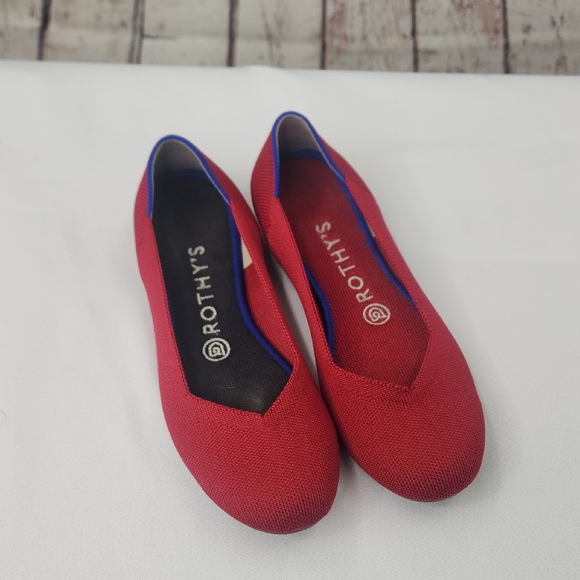 Rothy\'s the Flat Round-Toe Shoes Red slip on Flat Loafer Shoes Women\'s US 11 s-l400.jpg main image 4